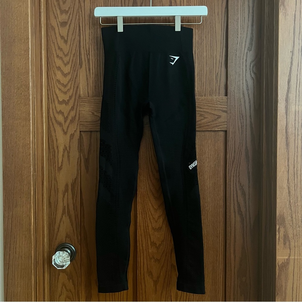 Gymshark Black Perforated Compression Leggings S